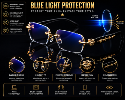 WeCharm Frameless Gold Glasses