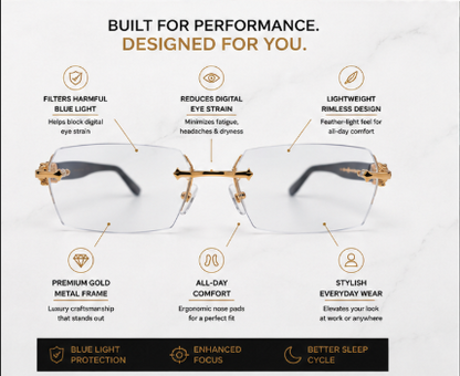 WeCharm Frameless Gold Glasses
